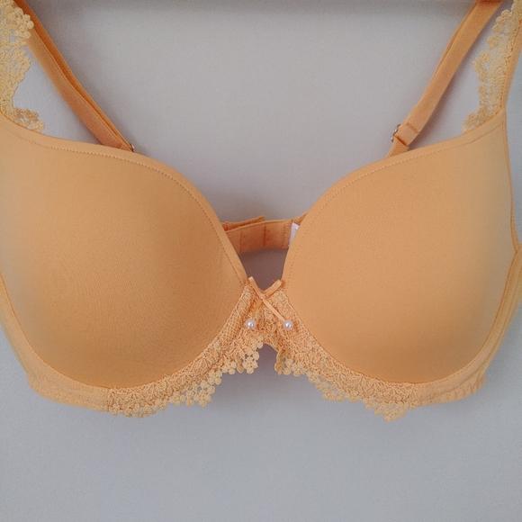 Marie Jo Christy Bra Padded Heartshape Size 32B Mango Orange - Picture 8 of 15